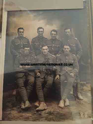 11th Battalion Royal Inniskilling Fusiliers. Thomas William Moore is on the back row 3rd from the Left
